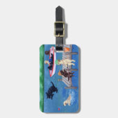 Personalisierte Lago Fun Labradors Malerei Gepäckanhänger (Vorderseite vertikal)