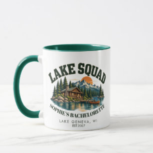 Personalisierte Lake Squad Junggesellinnenabschied Tasse