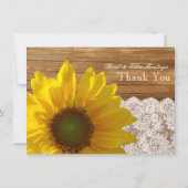 Personalisierte Land-danken die hölzerne Dankeskarte (Rückseite)