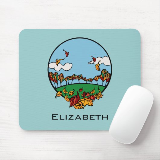 Personalisierte Landschaft im Herbst Mousepad (Mit Mouse)