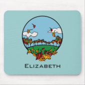 Personalisierte Landschaft im Herbst Mousepad (Vorne)