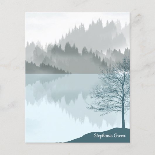 Personalisierte Landschaft Reflektion Bäume Grün (Vorderseite)
