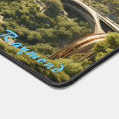 Personalisierte Landschaftsfläche der Zukunft Schreibtischunterlage (Ecke)