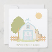 Personalisierte Landtiere zum Geburtstag Einladung (Rückseite)