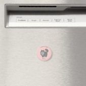 Personalisierte Langhaar-Graue-Tabby-Katzenmutter Magnet (In Situ (Geschirrspüler))