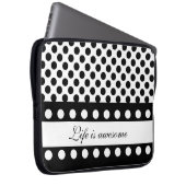 Personalisierte Laptop-Hülse: Schwarz-weiße Laptopschutzhülle (Vorne Rechts)