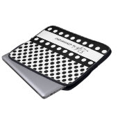 Personalisierte Laptop-Hülse: Schwarz-weiße Laptopschutzhülle (Vorne Knopf)