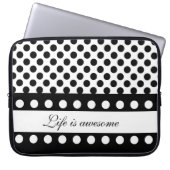 Personalisierte Laptop-Hülse: Schwarz-weiße Laptopschutzhülle (Vorderseite)