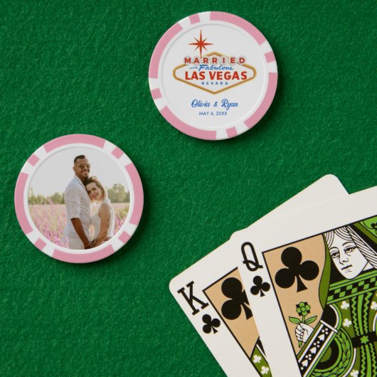 Personalisierte Las Vegas Gastgeschenk Hochzeit Po Pokerchips (Pokertisch (doppelt))