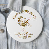 Personalisierte Last Rodeo Knöpfe Button (Beispiel)