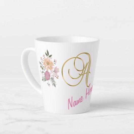 Personalisierte Latte Tasse (Linke Ecke)