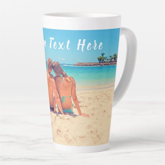 Personalisierte Latte-Tasse des Fotos mit benutzer Milchtasse (Rechte Ecke)