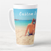 Personalisierte Latte-Tasse des Fotos mit benutzer Milchtasse (Linke Ecke)