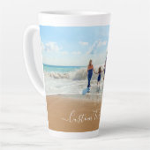 Personalisierte Latte-Tasse des Fotos mit benutzer Milchtasse (Linke Ecke)