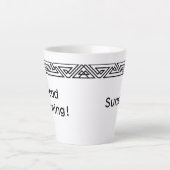 Personalisierte Latte-Tasse für Schwarzweiß-Dreie Milchtasse (Vorderseite)