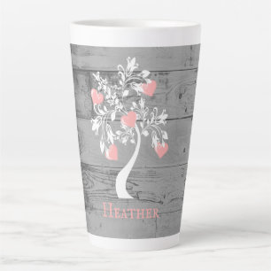 Personalisierte Latte-Tasse in Rosa Milchtasse