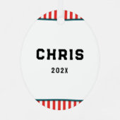 personalisierte Laufbahn Ornament Aus Metall (Rückseite)