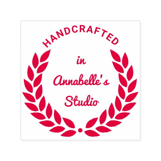 Personalisierte Laurel Wreath Juwelierqualität Permastempel (Design)