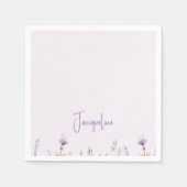 Personalisierte Lavendel-Blumen-Dusche Serviette (Vorderseite)
