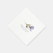 Personalisierte Lavendel-Blumenhochzeit Serviette (Ecke)
