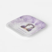 Personalisierte Lavendel Garden Wedding Pappteller (Gewinkelt)