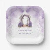 Personalisierte Lavendel Garden Wedding Pappteller (Vorderseite)