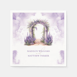 Personalisierte Lavendel Garden Wedding Serviette