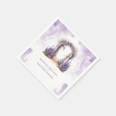 Personalisierte Lavendel Garden Wedding Serviette (Ecke)