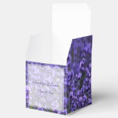 Personalisierte Lavendel-Gastgeschenk Hochzeit Geschenkschachtel (Geöffnet)