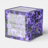 Personalisierte Lavendel-Gastgeschenk Hochzeit Geschenkschachtel (Rückseite)