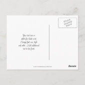 Personalisierte Lavendel-Geranie-Blüten Postkarte (Rückseite)