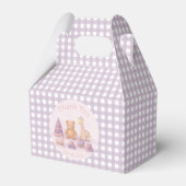 Personalisierte Lavendel-Gingham 1. Geburtstagsfei Geschenkschachtel (Vorderseite)