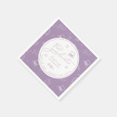 Personalisierte Lavendel Graduiertenpartei Napkins Serviette (Ecke)
