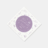 Personalisierte Lavendel Graduiertenpartei Napkins Serviette (Ecke)