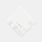 Personalisierte Lavendel-Hochzeitsanfangsbuchstabe Serviette (Ecke)