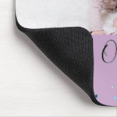 Personalisierte Lavendel-Schul-Fotocollage-Name Mousepad (Ecke)