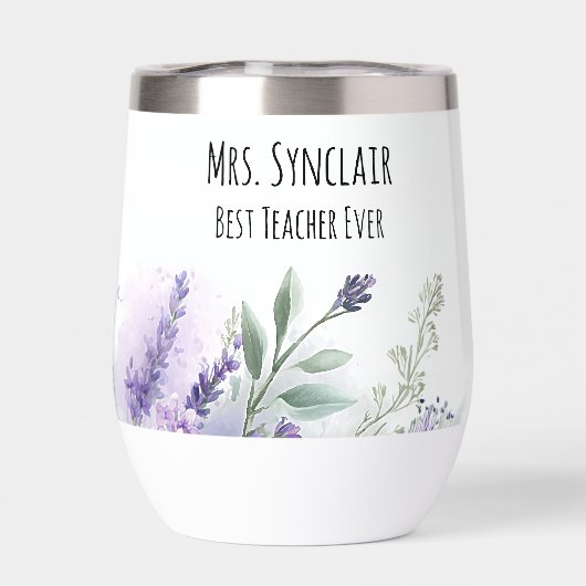 Personalisierte Lavendelblumen-Lehrerdankbarkeit (Rückseite)