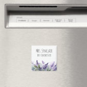 Personalisierte Lavendelblumen-Lehrerdankbarkeit Magnet (In Situ (Geschirrspüler))