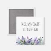 Personalisierte Lavendelblumen-Lehrerdankbarkeit Magnet (Vorderseite/Rückseite)