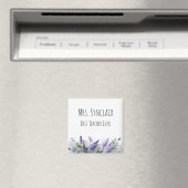 Personalisierte Lavendelblumen-Lehrerdankbarkeit Magnet (In Situ (Geschirrspüler))
