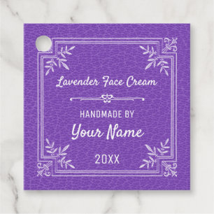 Personalisierte Lavendelcreme Geschenkanhänger