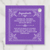 Personalisierte Lavendelcreme Geschenkanhänger (Rückseite)