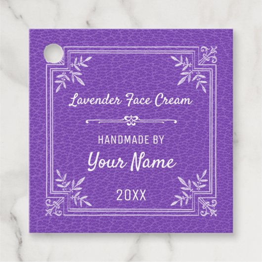 Personalisierte Lavendelcreme Geschenkanhänger (Vorderseite)