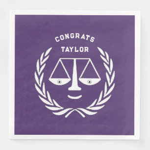 Personalisierte Law School Abschlussfeier Serviette