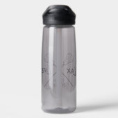 Personalisierte LAX (Lacrosse) Trinkflasche (Rückseite)