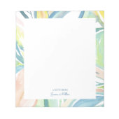 Personalisierte leaf Abstrakt Art flatter Hinweis Notizblock (Vorderseite)