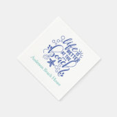 Personalisierte 'Leben ist besser auf der Strandpa Serviette (Ecke)
