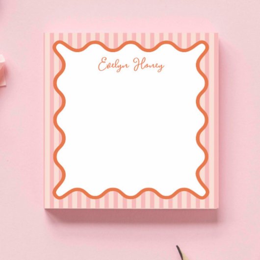Personalisierte Lebendige Fette Farben Whimsical W Notizblock