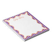 Personalisierte Lebendige Fette Farben Whimsical W Notizblock (angewinkelt)