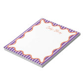 Personalisierte Lebendige Fette Farben Whimsical W Notizblock (Rotiert)